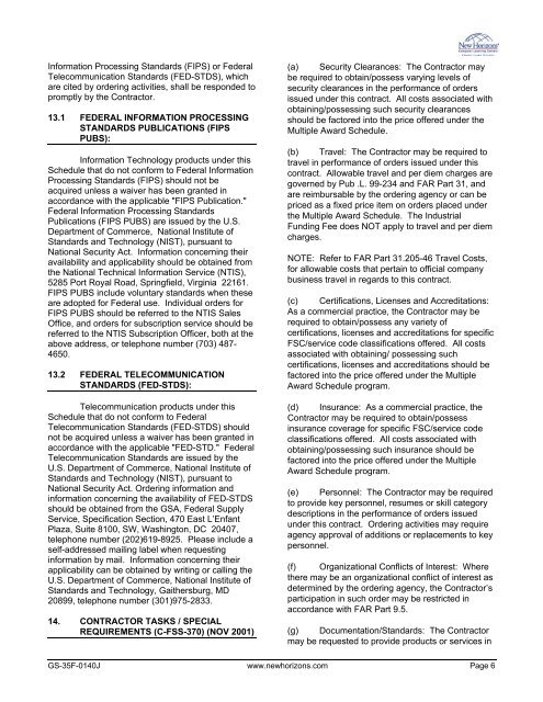 GSA Schedule - New Horizons Computer Learning Centers