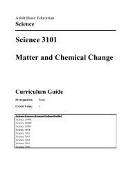 Science 3101 Curriculum Guide 2005-06