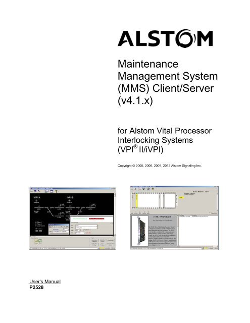 (MMS) Client/Server - ALSTOM Signaling Inc.