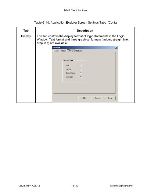 (MMS) Client/Server - ALSTOM Signaling Inc.