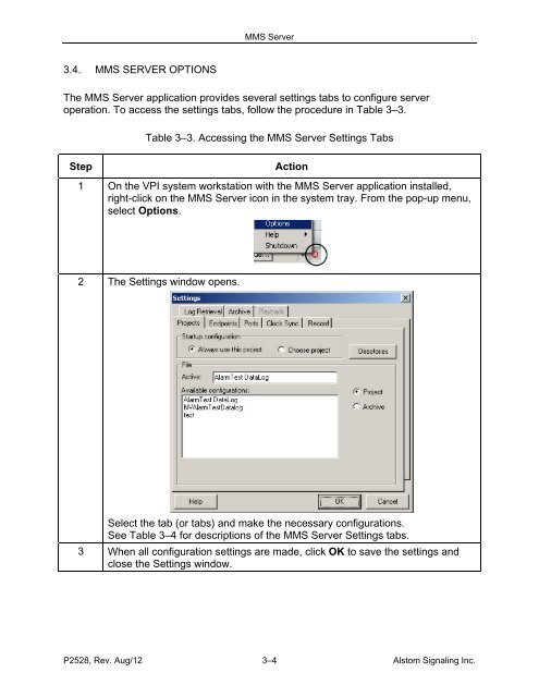 (MMS) Client/Server - ALSTOM Signaling Inc.