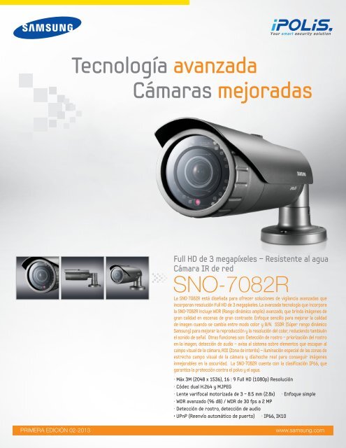 SNO-7082R TecnologÃ­a avanzada CÃ¡maras ... - CCTV Center