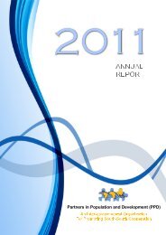 Annual Report 2011 - Partners in Population and Development