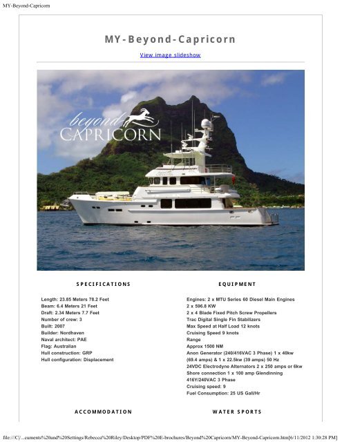 MY-Beyond-Capricorn - Paradise Yacht Charters