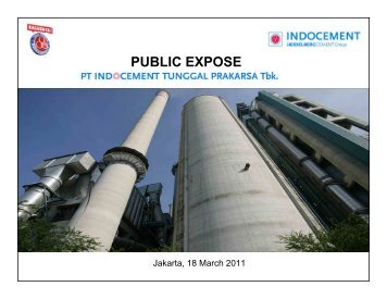 PUBLIC EXPOSE - Indocement Tunggal Prakarsa, PT.