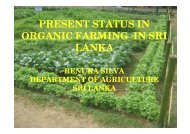 PRESENT STATUS IN ORGANIC FARMING IN SRI LANKA - Afaci
