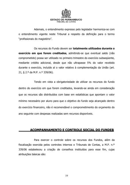 CARTILHA DO FUNDEB - Recife/PE - MinistÃ©rio PÃºblico - RS