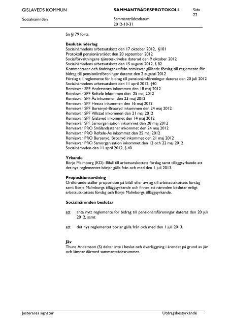 SocialnÃ¤mndens protokoll 2012-10-31.pdf - Gislaveds kommun