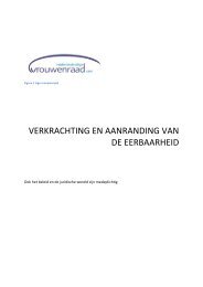 verkrachting en aanranding van de eerbaarheid - Vrouwenraad