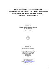Clanwilliam Dam Final Report - SAHRA