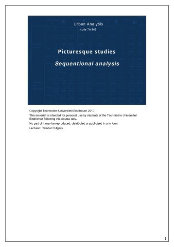 Picturesque studies Sequentional analysis - Technische Universiteit ...