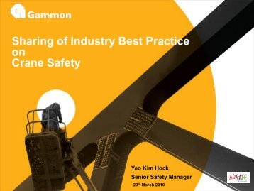 Sharing of Industry Best Practice on Crane Safety