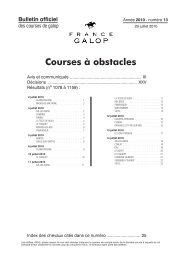 Bo n°4 Plat - France Galop