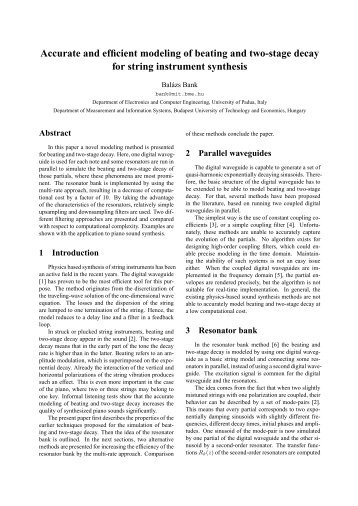 Accurate and efficient modeling of beating and two-stage decay for ...