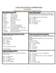 2011-2012 DCP Committee List