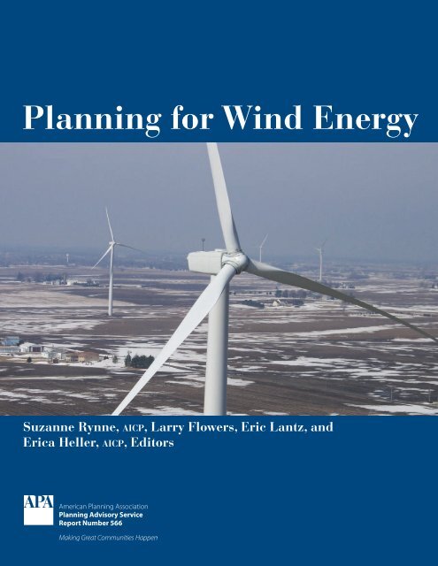 Planning For Wind Energy American Planning Association