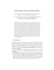 Model Engineering using Multimodeling * - Robotics and Embedded ...