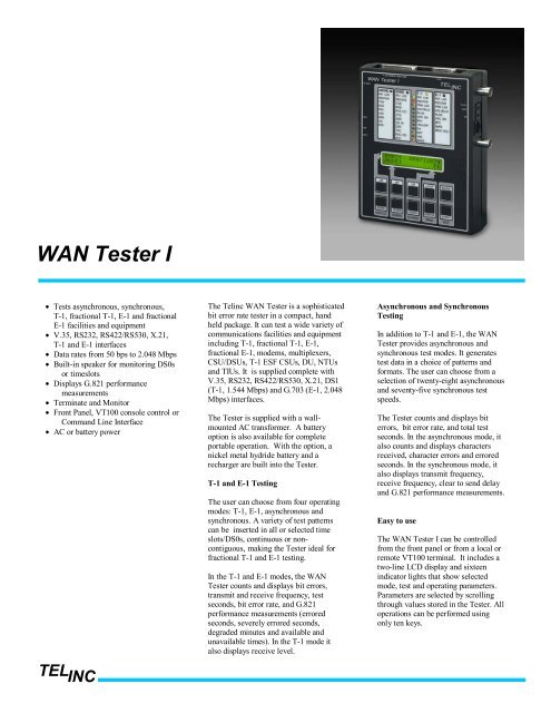WAN Tester I - Telinc