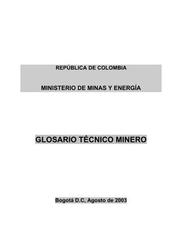 Glosario Minero.pdf - Plataforma EnergÃ©tica