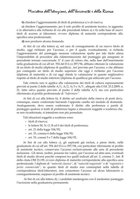 nota prot. n. 8166 del 5.6.2009 - CISL Scuola