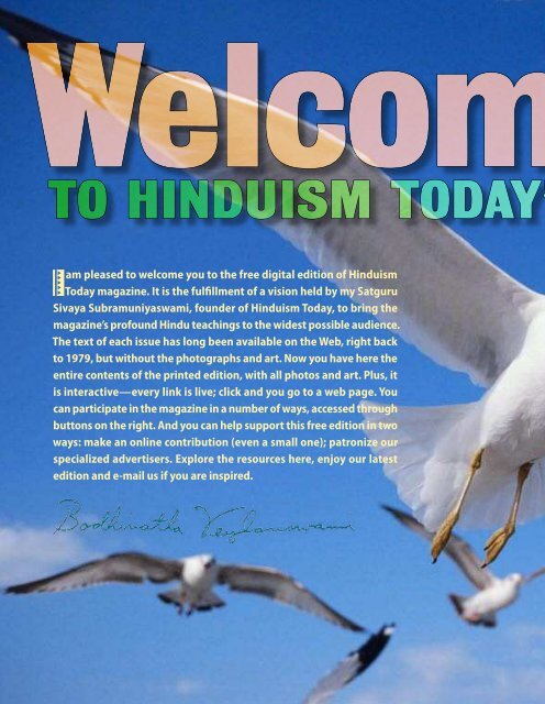 Hinduism Today July 2008 - Cover, Index, Front Articles