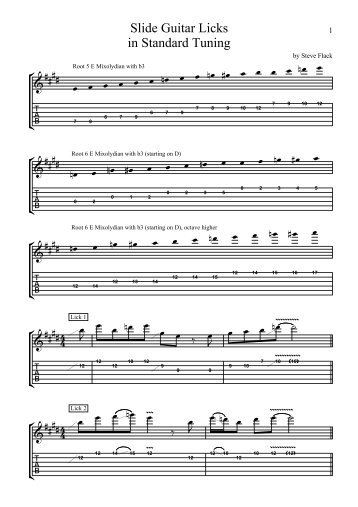 Slide Guitar Licks in Standard Tuning - Guitar Heroes