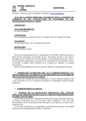 acta de la sesion ordinaria celebrada por la comision de gobierno el ...