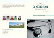 Brochure cardiologie - Clinique le Noirmont