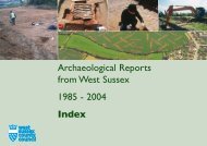 Archaeological Reports from West Sussex 1985-2004: Index