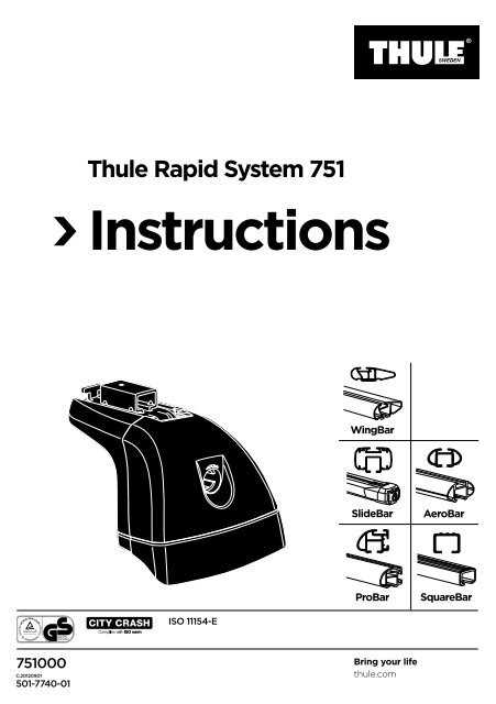 Thule Rapid System 751 Instructions - Topspace