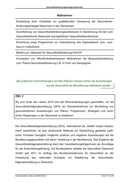 Gesundheitsförderungsstrategie Steiermark - Gesundheitsserver ...