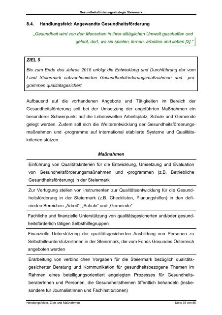 Gesundheitsförderungsstrategie Steiermark - Gesundheitsserver ...