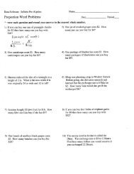 Proportion Word Problems - Datewm Periodw