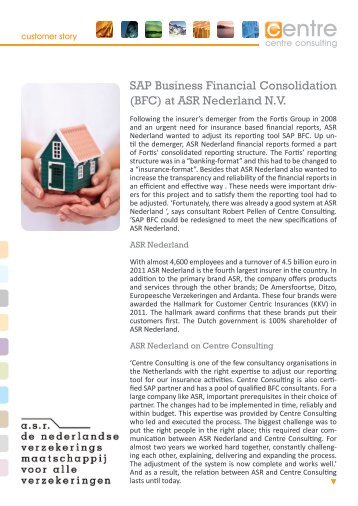 Customer Stories SAP BFC ASR