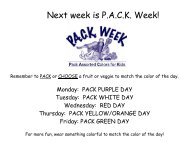 Next week is P.A.C.K. Week!