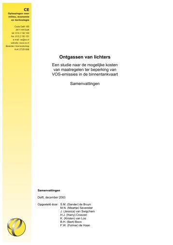Ontgassen van lichters - CE Delft