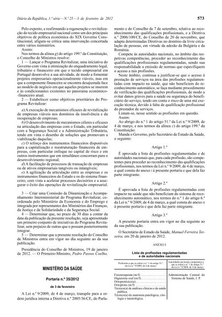 ResoluÃ§Ã£o do Conselho de Ministros n.Âº 11/2012 - DiÃ¡rio da ...