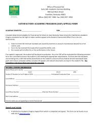 satisfactory academic progress (sap) appeal form - Kentucky State ...