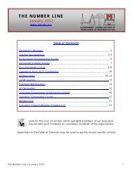 the number line - Louisiana Association of Teachers of Mathematics