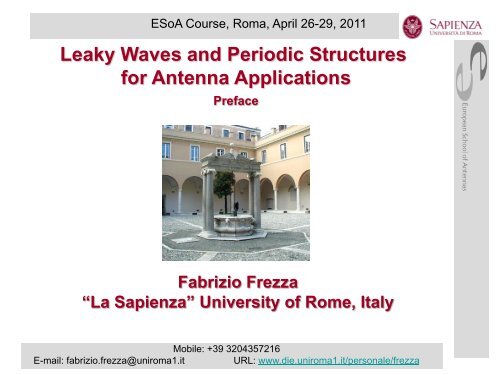Leaky Waves and Periodic Structures for Antenna Applications