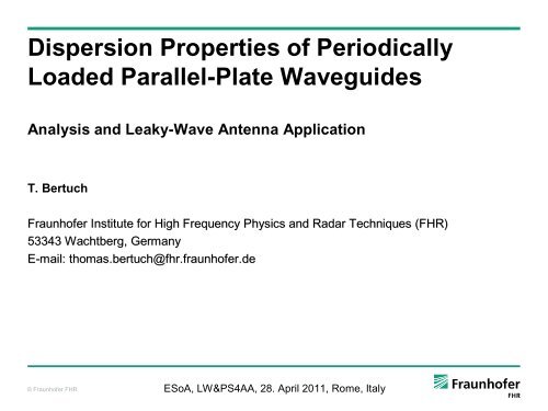 Leaky Waves and Periodic Structures for Antenna Applications