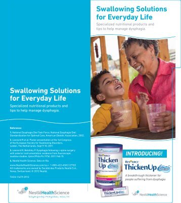 Swallowing Solutions for Everyday Life ... - ThickenUp Clear