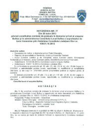 HOTÄRÃREA NR. 77 Din 28 iunie 2013 privind ... - Primaria buftea