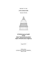 A Performance Audit of the Utah Telecommunication Open ...