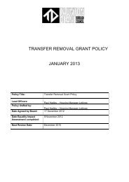 Transfer Removal Grant Policy - Taunton Deane Borough Council