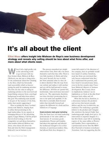 It's all about the client - Mishcon de Reya