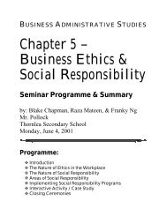 Business Ethics & Social Responsibility