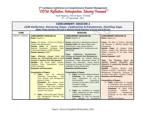 conference programme - CDEMA