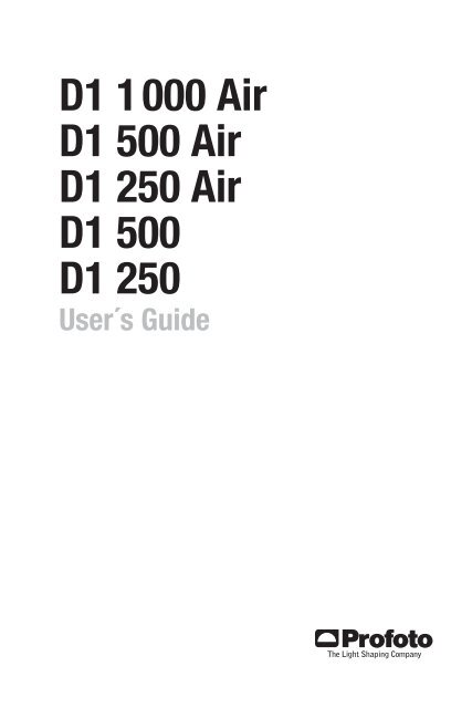 Profoto D1 user guide