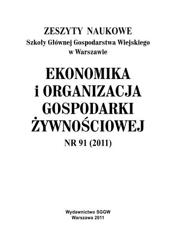 pobierz - WydziaÅ Nauk Ekonomicznych SGGW w Warszawie